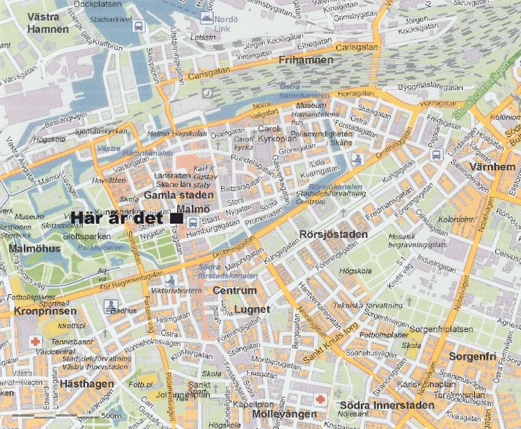 Karta till Odd Fellows lokaler, Malmö | Värmländska Sällskapet i Skåne